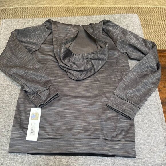 Black and gray Atlanta Falcons fleece lined hooded sweatshirt - Picture 6 of 7